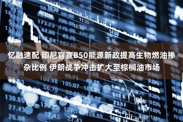 忆融速配 印尼官宣B50能源新政提高生物燃油掺杂比例 伊朗战争冲击扩大至棕榈油市场